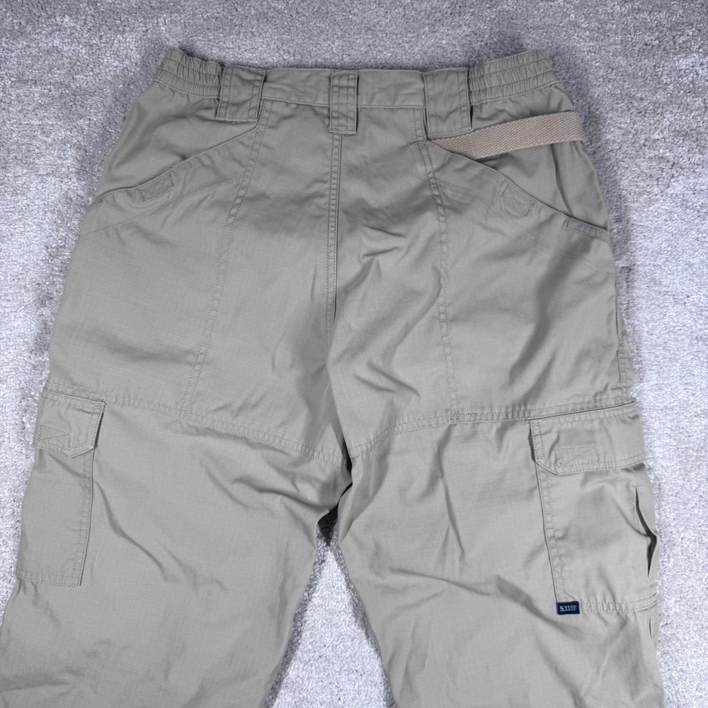 5.11 Tactical Mens Ripstop Cargo Pants Khaki Tan 32x30 Multi-Pocket Workwear - Picture 7 of 12
